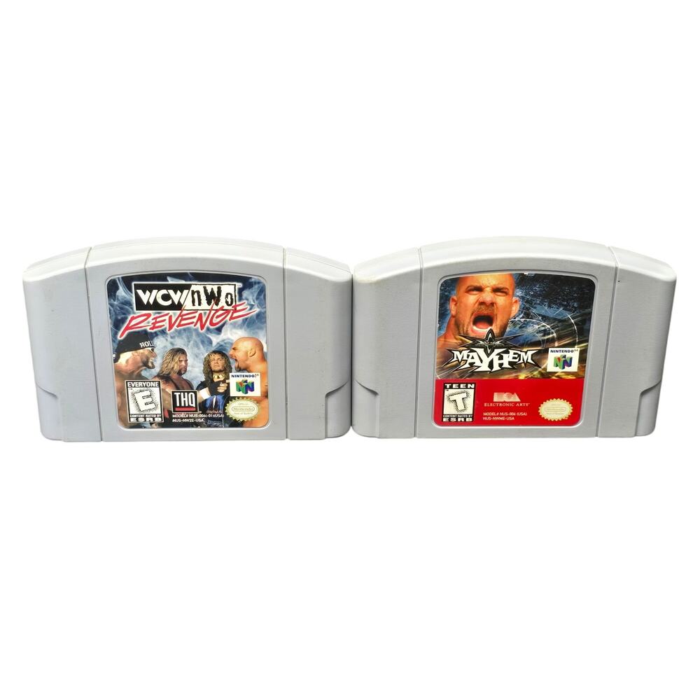 WCW NWO Revenge & Mayhem Nintendo Game N64 Gaming Cartridge Video Games